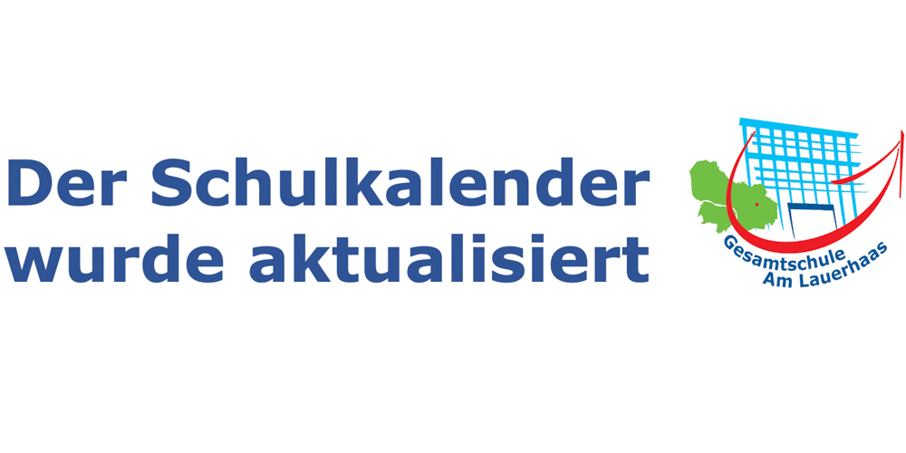 Der aktualisierte Schulkalender ist online!